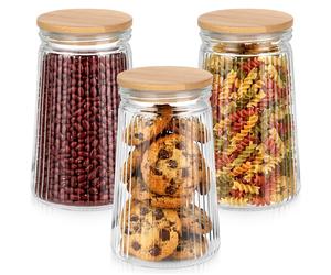 Glasbehälter für lose Produkte mit Deckel und Dichtung 1 l 3 Stück.
