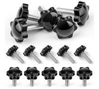 Glasflength 15 Pièces Vis à Tête Étoile M8x30mm, Vis Moletée Écrou à Tête Étoile Vis à Oreilles M8 pour Machines-Outils Dispositifs de Serrage de Machines Instrumentation Appareils Électroménagers