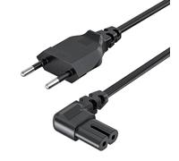 GlasFlength 3m Câble d'alimentation, Cable Alimentation 2 Broches Euro Fiche vers EU Plug C7 Figure 8 Cordon Alimentation pour Samsung Philips LG Sony TV PS4 PS5 Xbox PC Monitor DVD Imprimante - Noir