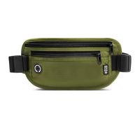 GlasFlength Ceinture de Voyage avec RFID Blocage, Sac Banane pour Femmes et Hommes Imperméable Secrète Sacoche Banane Ajustable Pochette Ceinture pour Passeport Téléphone Carte de Crédit (Olive)