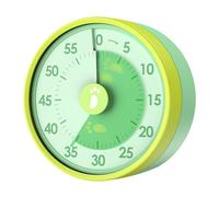 GlasFlength Minuteur Visuel, 60 Minutes Timer pour Enfant et Adultes pour Cuisine avec Support Magnétique Minuteurs Mécanique Silencieux Compte à Rebours pour Bureau Salle de Classe Réunions (Vert)
