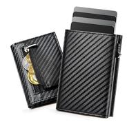 GlasFlength Porte Carte Homme avec Fonction RFID, Slim Portefeuilles Homme Magnétique Portefeuille Pop-up Portefeuilles et Porte-Cartes pour 8 à 10 Cartes Porte Carte Wallet（Noir）