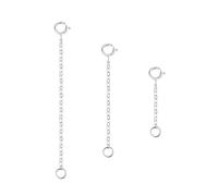 GlasFlength Rallonges Chaînes, 3 PCS 925 Chaîne D'extension de Collier Rallonge de Chaîne en Argent Sterling Rallonge Collier pour Allonger Colliers et Bracelets pour Fabrication de Bijoux (5 8 10CM)