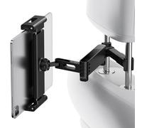 GlasFlength Support Tablette Voiture pour Appuie-tête, 360° Rotation Porte Tablette Voiture Bras Extensible Biaxial Ajustable Support De Tablette de Siège de Voiture pour Smartphones Switch (Noir)