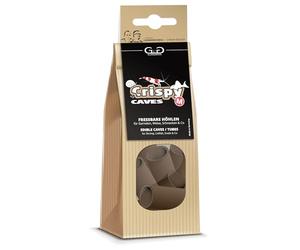 GlasGarten Crispy Caves | Taille M / 6 pcs - cavités comestibles pour crevettes d'ornement, 2en1 = cachette & Place pour la Nourriture, Riche en Fibres avec Fibres de Bois & Feuilles de Noyer