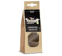 GlasGarten Crispy Caves | Taille S / 3 pcs - cavités comestibles pour crevettes d'ornement, 2en1 = cachette & Lieu de Nourriture, Riche en Fibres avec Fibres de Bois & Feuilles de Noyer