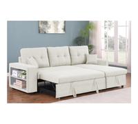 Concept Usine Canapé d'angle convertible GLASGOW 4 places avec coffre beige