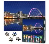 Glasgow Clyde Arc Formé par des Personnes Puzzle 1000 pièces, Puzzle Glasgow UK, jeux de puzzle pour adultes ou jouets, convient aux amis plus âgés 50 x 70 cm