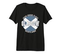 Glasgow Scotland Drapeau écossais Vintage T-Shirt Haut de Gamme