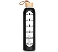 Glaskaraffe mit Silikonhülle, schwarz, 1 l