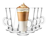 Glasmark KROSNO 1992 Ensemble De 6 Pièces 250 ml Café Latte Convient Au Lave Vaisselle Résistant Eau Jus Boissons