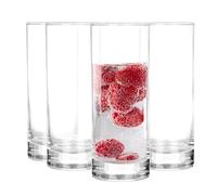 Glasmark KROSNO 1992 Lot de 4 s à boire pour long drink 340 ml s à eau s à jus s à cocktail à eau à fond épais Passe au lave-vaisselle