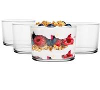 Glasmark KROSNO 1992 Lot de 4 tasses à glace en verre de 150 ml, à glace, à dessert, bol en verre, passe au lave-vaisselle
