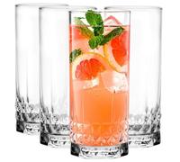 Glasmark KROSNO 1992 Lot de 4 Verres à Cocktail 250 ml, Fond à Facettes