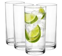 Glasmark KROSNO 1992 Lot de 4 Verres à Eau Jus Long Drinks Transparent Lavables au Lave-Vaisselle 280 ml