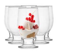 Glasmark KROSNO 1992 Lot De 6 Coupes À Glace En Verre Transparent Coupes À Dessert Élégantes À Pied 210 ml