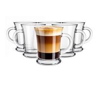 Glasmark KROSNO 1992 Lot de 6 Verres à Café avec Anse 350 ml, Leo