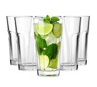 Glasmark KROSNO 1992 Lot de 6 Verres à Eau 300 ml - Verres Facettés - Jus et Boissons Gazeuses - Gobelets en Verre Structurés - Maison et Restauration - Lavables au Lave-Vaisselle