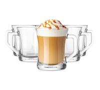 Glasmark KROSNO 1992 Verre Thé Café Avec Poignée 200 ml Robuste Lavable Au Lave Vaisselle Brillant Transparent