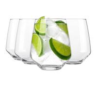 Glasmark KROSNO 1992 Verres à Eau Jus Long Drinks - Lot de 4 - Passe au Lave-vaisselle - Transparent - 420 ml