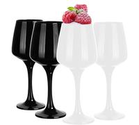 Glasmark KROSNO, 360 ml, lot de 4, s à, s à blanc, s à rouge, gobelets à, design original, passent au lave-vaisselle, forme et style uniques, parfaits pour la maison