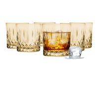Glasmark Krosno À Whisky Set A Whisky 6X280Ml Rhum Accessoires Pour Les Amateurs De Whisky D'Or