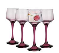 Glasmark Krosno Lot de 4 à shot de 75 ml pour shots, à, shots, à liqueur, à liqueur, coffret cadeau Ruby Red 4 x 75 ml