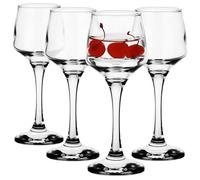 Glasmark Krosno Lot de 4 à shot de 75 ml pour shots, à, shots, à liqueur, à liqueur, coffret cadeau, transparent 4 x 75 ml
