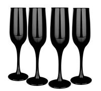 Glasmark Krosno Lot de 4 flûtes à champagne 0,2 l Noir 4 x 200 ml