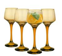 Glasmark Krosno Lot de 4 s à de 75 ml pour s, s à vodka, s, s à liqueur, s à liqueur, coffret cadeau, couleur miel, 4 x 75 ml
