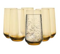 Glasmark KROSNO Lot de 6 verres à long drink, verre highball, cocktail, parfait pour la maison, les restaurants et les fêtes, ensemble de verres de forme classique