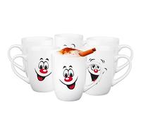 Glasmark Krosno Set De Tasses En Céramique 6X300 Ml Tasse À Boire Tasse À Café Tasse À Thé Tasse À Jus Blanc