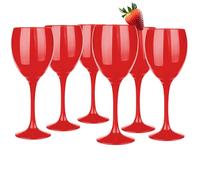 Glasmark Krosno Verres À Vin Set De 6 Verres À Vin Blanc 300Ml Verre Vin Rouge Verres A Pied Ensemble De Verres À Vin Laqué Rouge