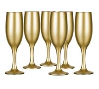 Glasmark Lot de 6 verres à champagne 150 ml dorés