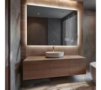 Glasmo Miroir Salle de Bain LED 60x90 cm Ellie - Personalizer - Rectangulaire Miroir Mural avec Éclairage Intégré Miroir Lumineux - avec Accessoires - sur Mesure