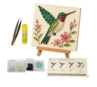 Glass Art Kit Flower | and Bird Light-Catching Artwork Keepsake