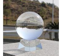 Glass Ball Transparent Crystal White Color Solid Light Home Decoration Ornaments Photography Props,B-60mm Gemstone Stone