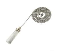 Glass Bead Pull Chain 90cm for Ceiling Fan(100cm) | 30.5cm length, 6cm pour crystal pendant, fits light switches, easy pull action, bathroom decor