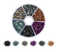 Glass Beads Filling for DIY Epoxy Mold Irregular Broken Stone Nail Art Decoration Jewelry Making 60g/Box