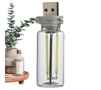 Glass Bedside Lamp, Vintage Warm Lighting, LED Touch Control, Dimmable with No Glare, Bedroom Home Reading Accessory, Nursery Kitchen Dorm, Indoor Ambient Nightstand Modern Retro Aesthetic Utility