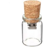 Glass Bottle 8 GB USB - Flash Drive 8 GB - 3.0 High Speed - Valentine's Day Men/Women - for Him/Her - Memory Stick Data Storage - Transparent Cork Glass