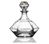 Glass Carafe,Decanters for Alcohol, Decanter with Gift Box, Diamond Shaped, 850ML Liquor, Party Decoration