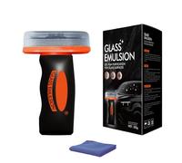 Glass Cleaner Powerful Oil Film Remover for Home & Car, Roll-On Glass Emulsion with Cleaning Board, Improve Window & Windshield Clarity (1PCS)