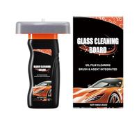 Glass Cleaning Kit - Car Windshield Oil Film Remover, Truck Window Smear Cleaning Brush with Microfiber Pad and Squeegee Combo, 100g Coating Powder Deep Cleans, Ideal for Auto Detailing and Daily Main