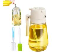 Glass Cooking Oil Dispenser Bottle - Reusable Spray Bottle With Cleaning Brushes, Ideal For Healthy Cooking, Baking, Grilling, And Salad Dressings, Transparent Design For Easy Monitoring Of Oil Levels