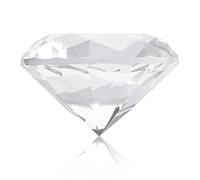 Glass Crystal Diamond Nail Art Display Faceted Shiny Hand Model Ornament High Transparency Durable for Manicure Photography Decor White Pink 60mm (60MM blanc)