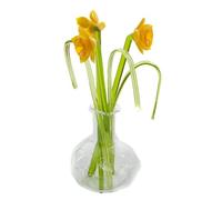 Glass Daffodil Flowers In Glass Vase, Birthday, Christmas, Mother's Day, Anytime Gift by Gifts For Her