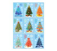 Glass Door Holiday Clings Lot de 9 autocollants de Noël pour