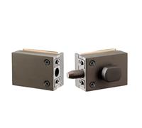 Glass Door Latch, Zinc Alloy Security Lock, Self-Adhesive Door Lock
