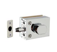 Glass Door Latch, Zinc Alloy Security Lock, Self-Adhesive Door Lock